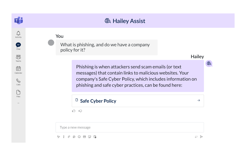 Hailey Assist integration with Microsoft Teams